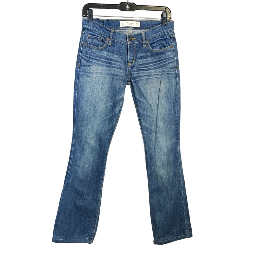 Abercrombie & Fitch Women's Low Rise Bootcut Blue Denim Jeans Size 2R- W26/L33